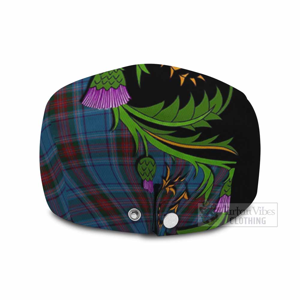 Louth Tartan Flat Cap, Jeff Cap Scottish Thistle Pride Heritage Art