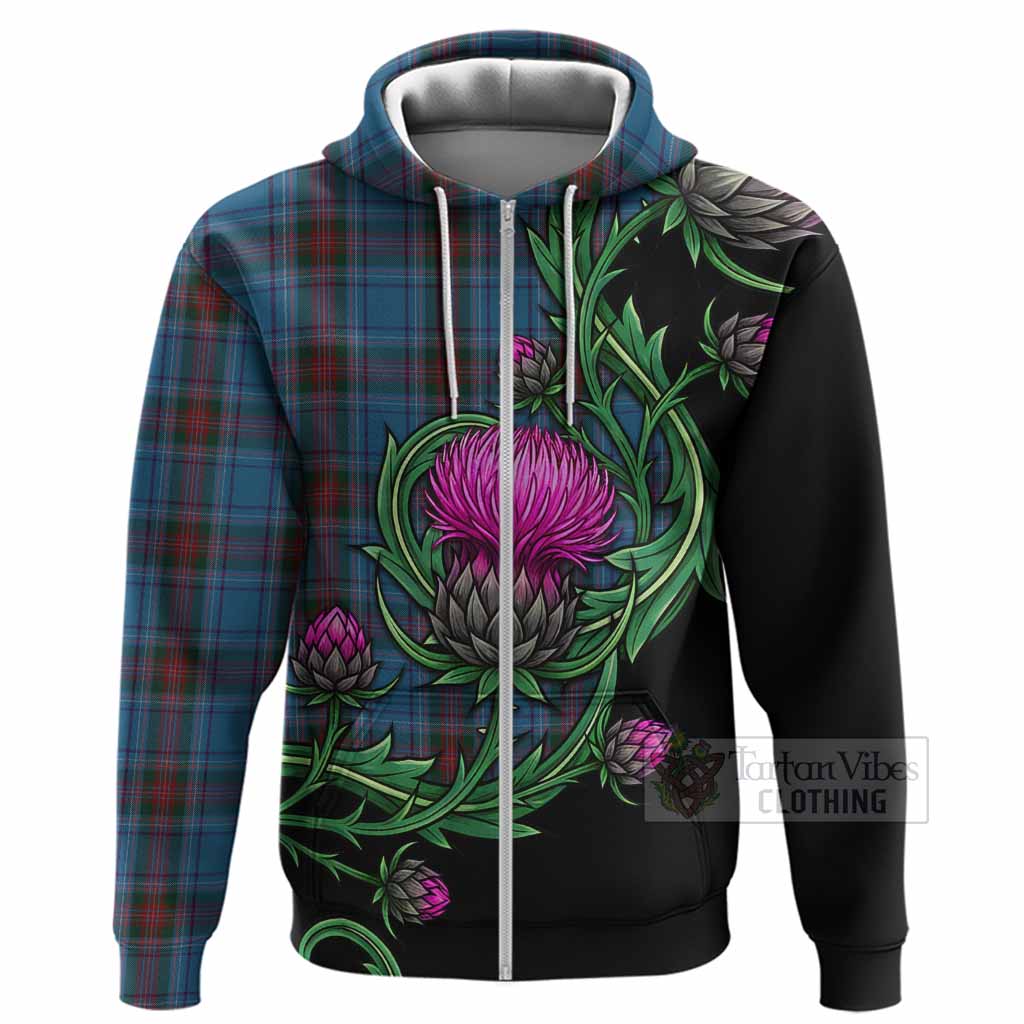 Louth Tartan Hoodie Resilient Scottish Thistle