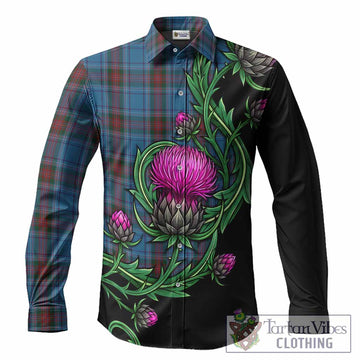 Louth Tartan Long Sleeve Button Shirts Resilient Scottish Thistle