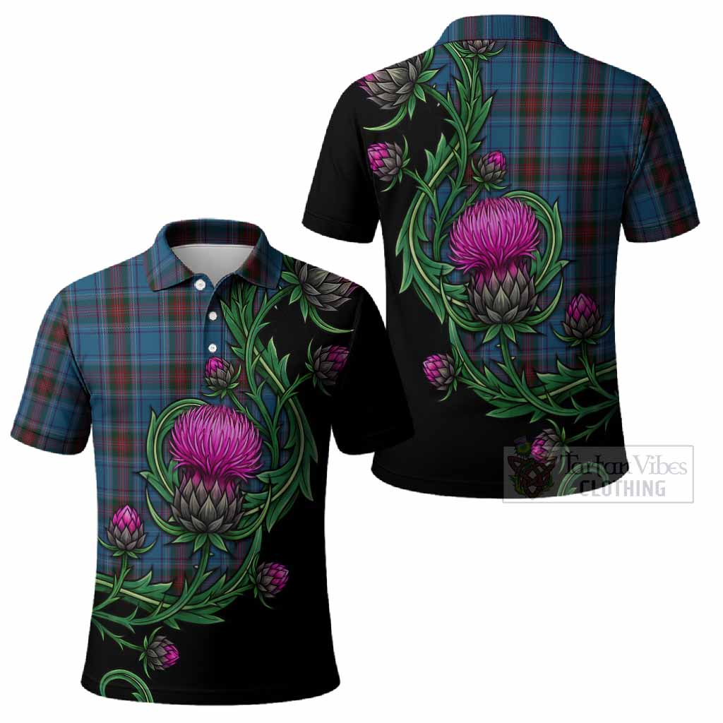 Louth Tartan Polo Shirt Resilient Scottish Thistle