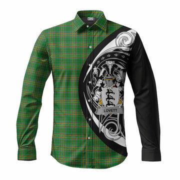 Lovett Irish Clan Long Sleeve Button Shirt Celtic Circle Style Men's Shirt S - Tartan Vibes Clothing