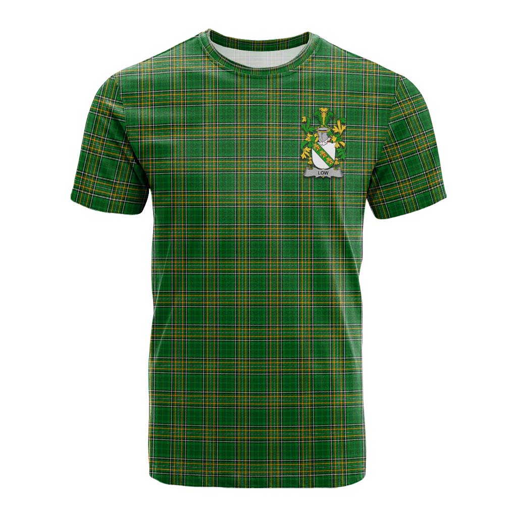 Low Irish Clan Tartan Cotton T-shirt with Coat of Arms Kid's Shirt - Tartan Vibes Clothing