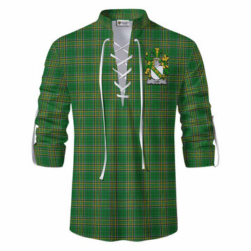 Low Irish Clan Tartan Ghillie Kilt Shirt with Coat of Arms Men - Tartan Vibes Clothing