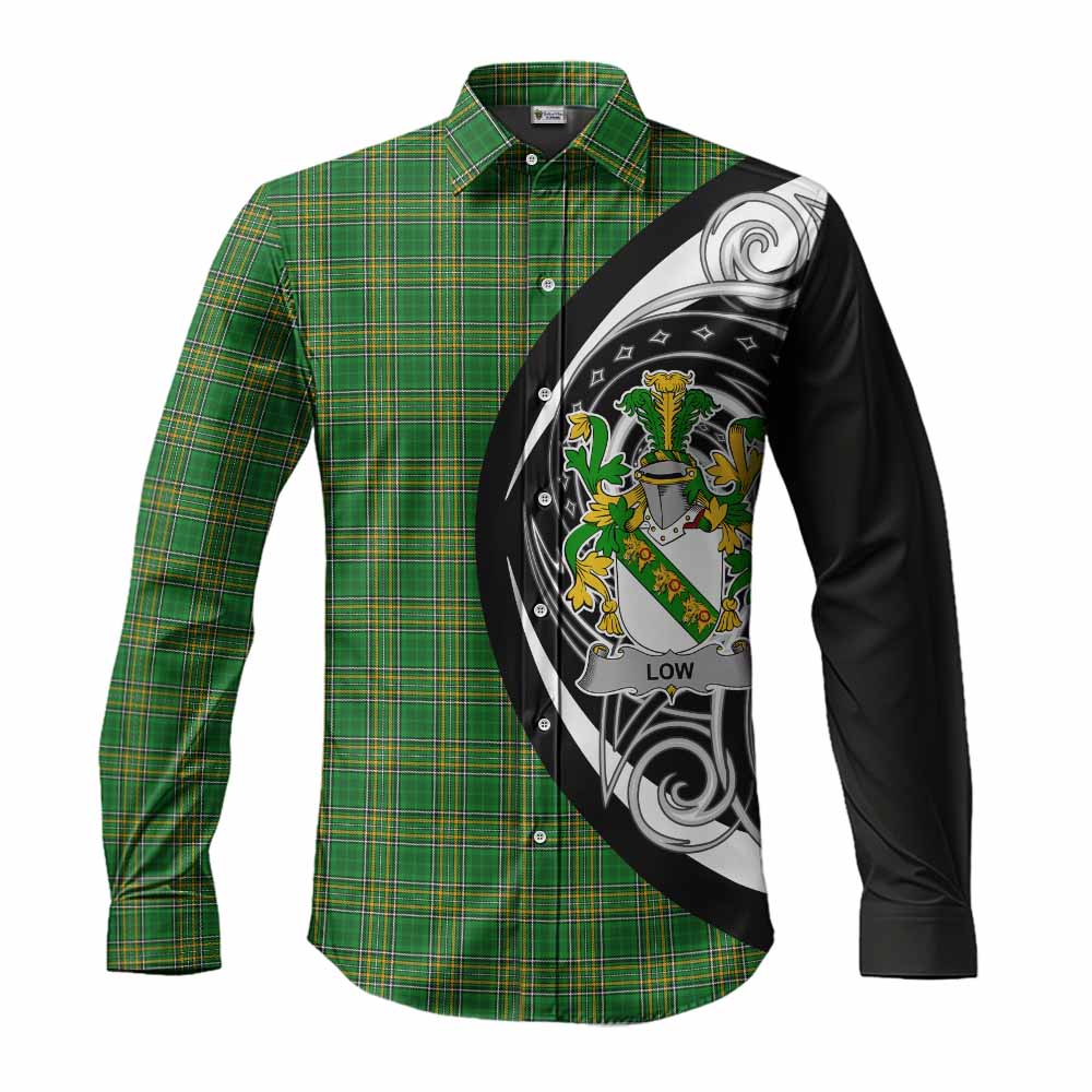 Low Irish Clan Long Sleeve Button Shirt Celtic Circle Style Men's Shirt S - Tartan Vibes Clothing