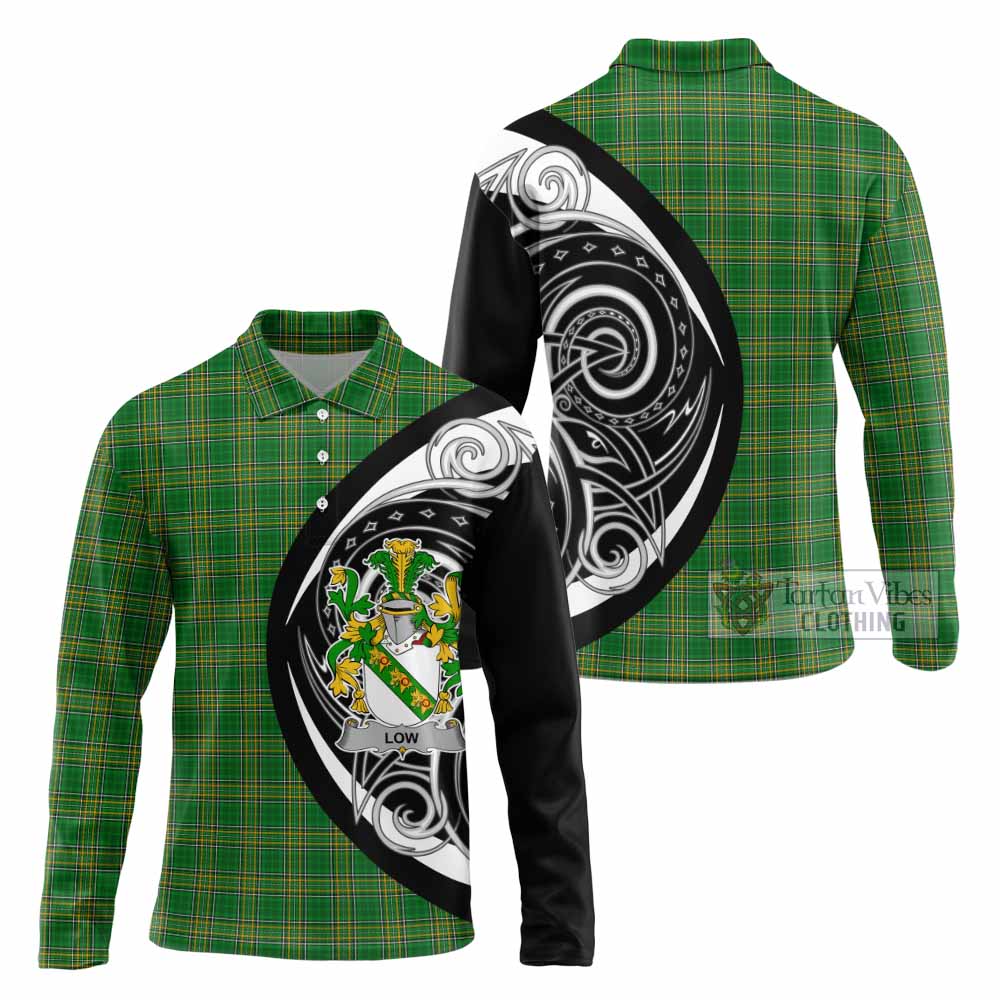 Low Irish Clan Long Sleeve Polo Shirt Celtic Circle Style - Tartan Vibes Clothing