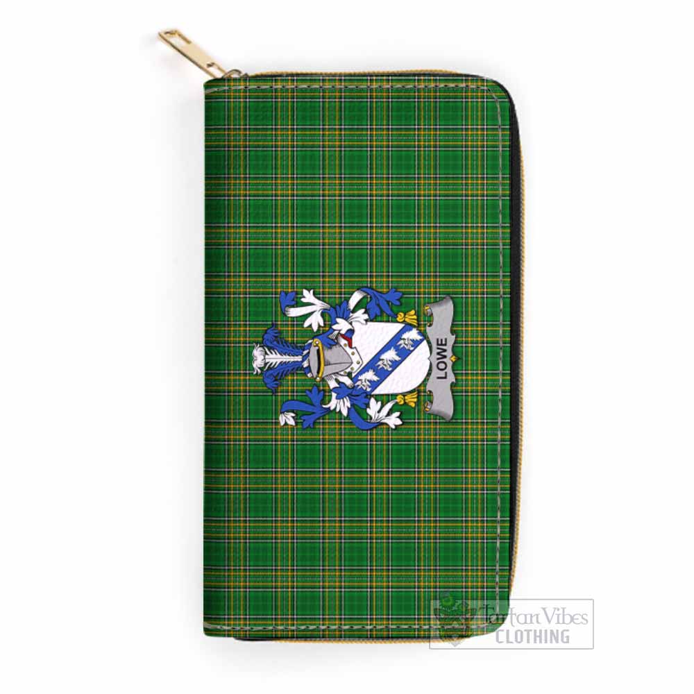 Tartan Vibes Clothing Lowe Irish Clan Tartan Women's Leather Wallet with Coat of Arms