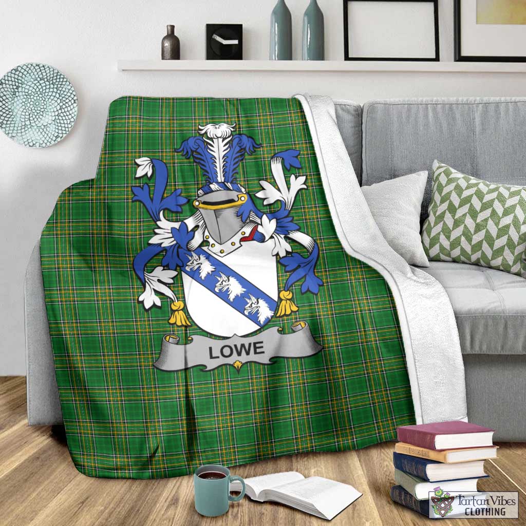 Lowe Irish Clan Tartan Blanket with Coat of Arms - Tartan Vibes Clothing