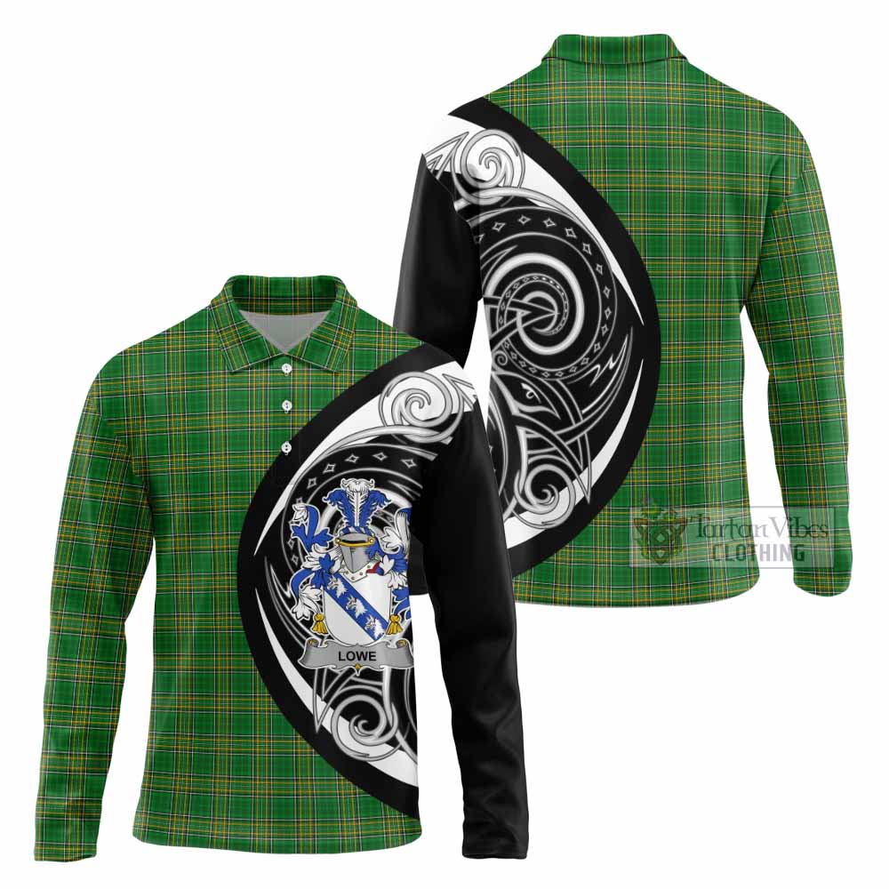 Lowe Irish Clan Long Sleeve Polo Shirt Celtic Circle Style - Tartan Vibes Clothing