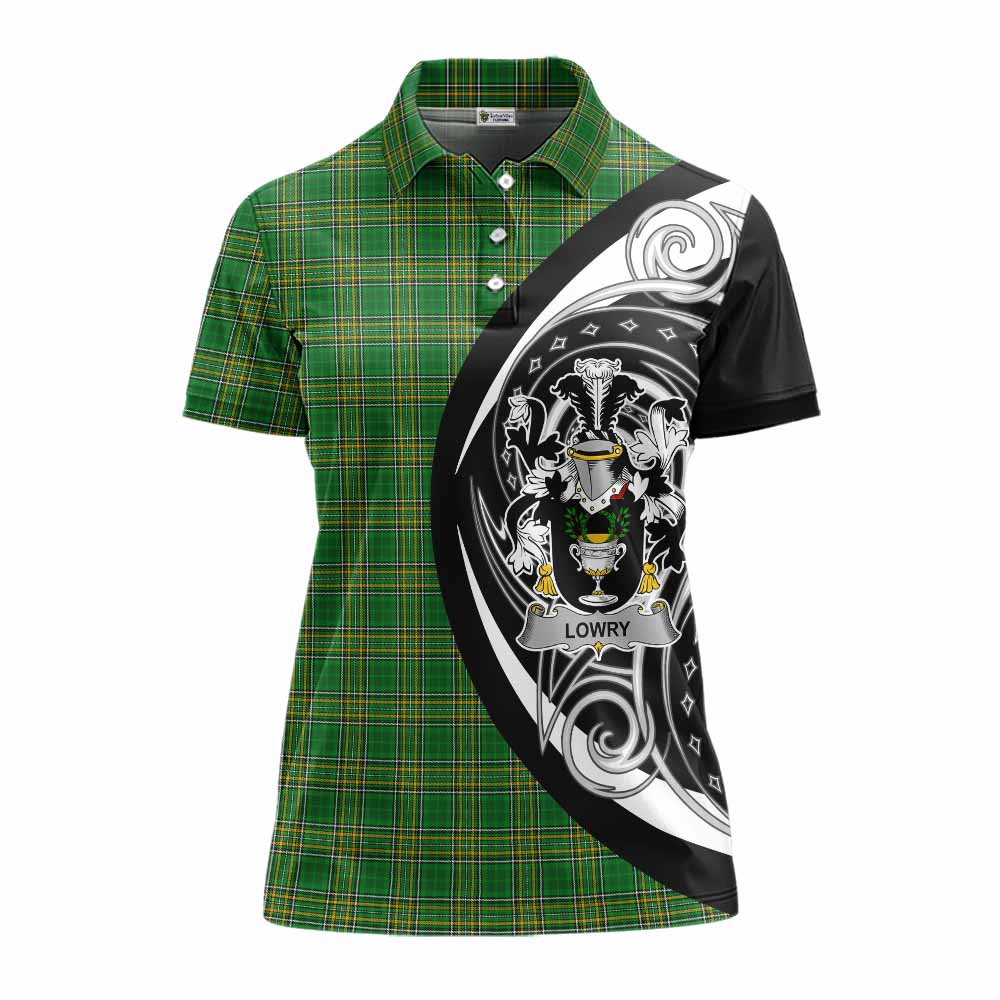 Lowry Irish Clan Women's Polo Shirt Celtic Circle Style Women - Tartan Vibes Clothing