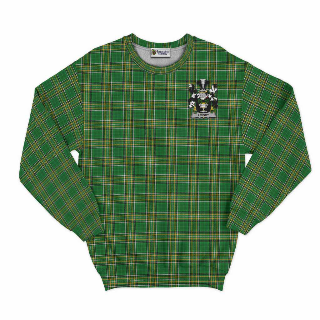 Lowry Irish Clan Tartan Sweatshirt with Coat of Arms Unisex - Tartan Vibes Clothing