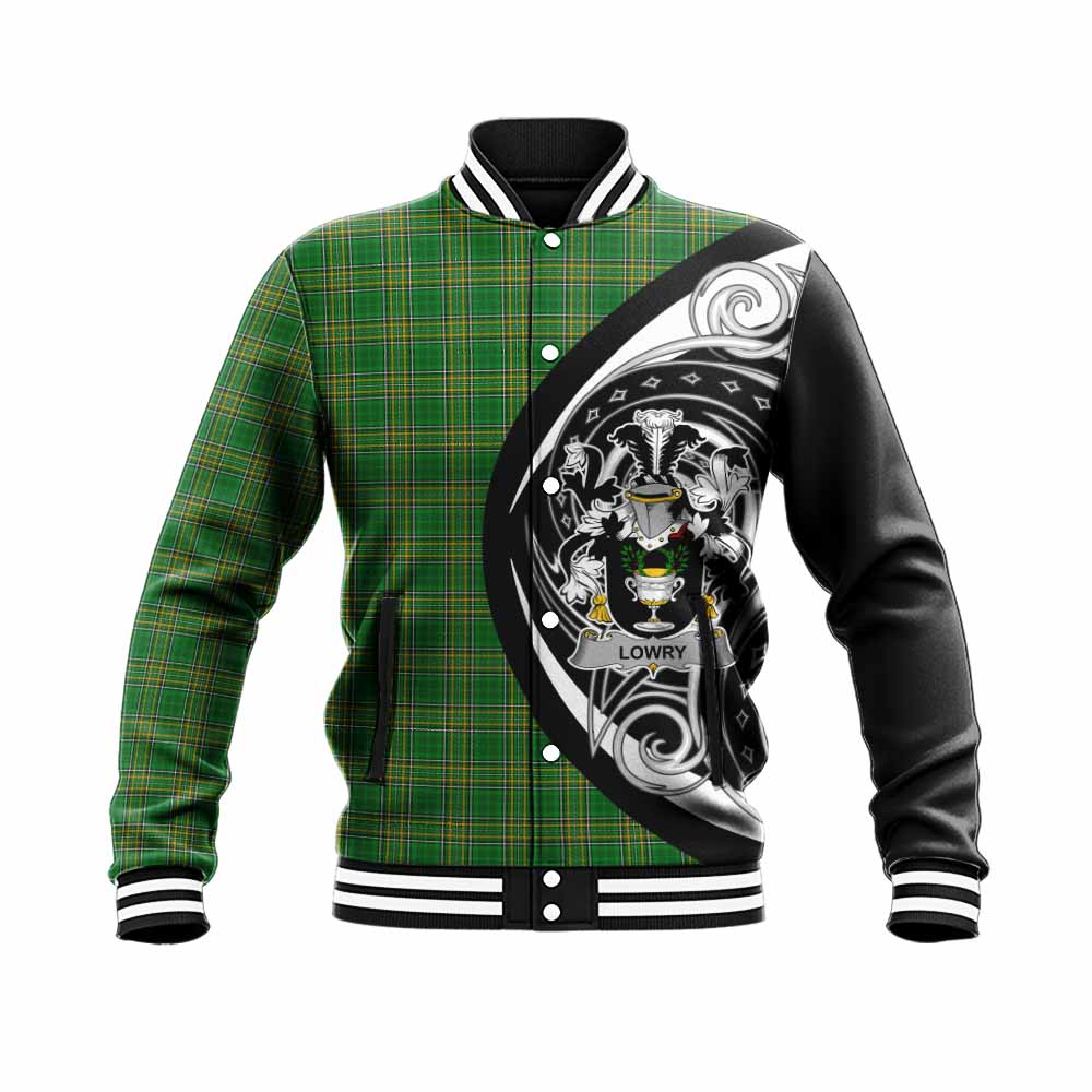 Tartan Vibes Clothing Lowry Irish Clan Baseball Jacket Celtic Circle Style