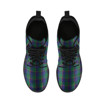 Lowry Tartan Leather Boots - Tartan Vibes Clothing