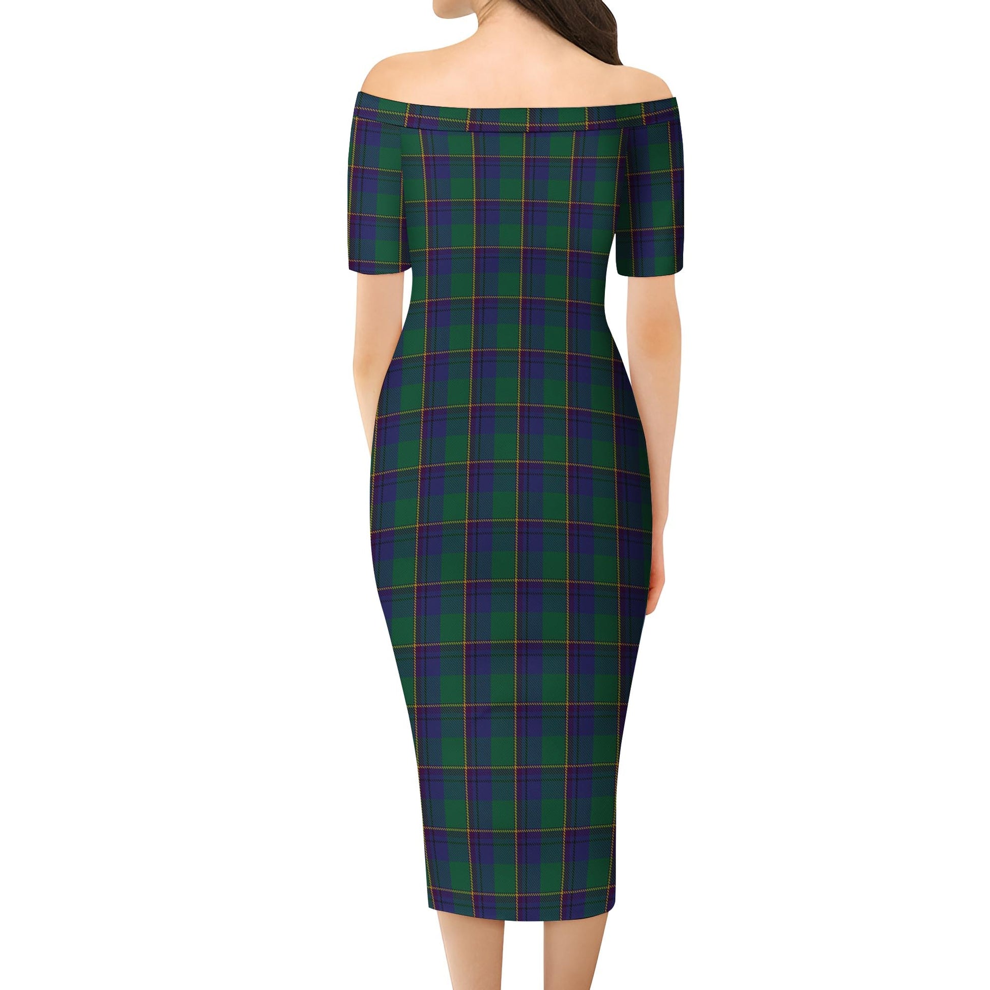 Lowry Tartan Off Shoulder Lady Dress - Tartan Vibes Clothing