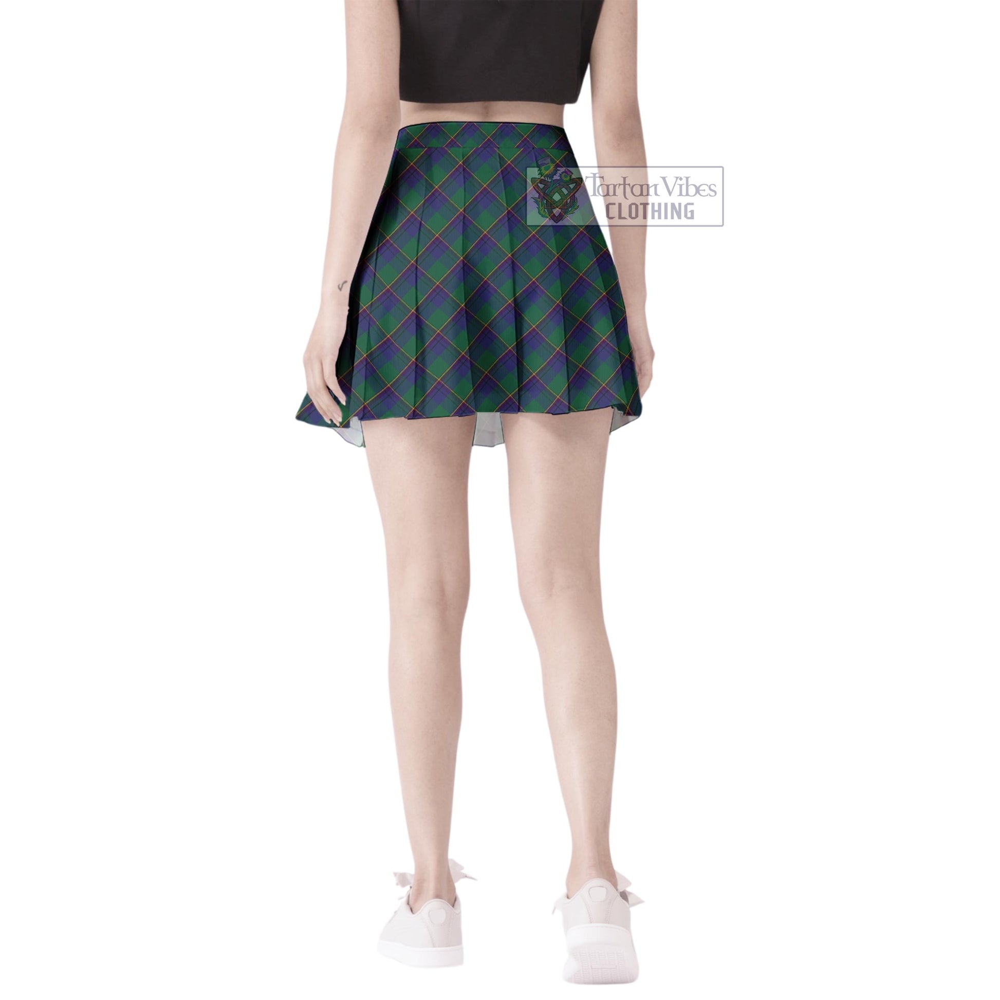 Lowry Tartan Women's Plated Mini Skirt Cross Style - Tartan Vibes Clothing