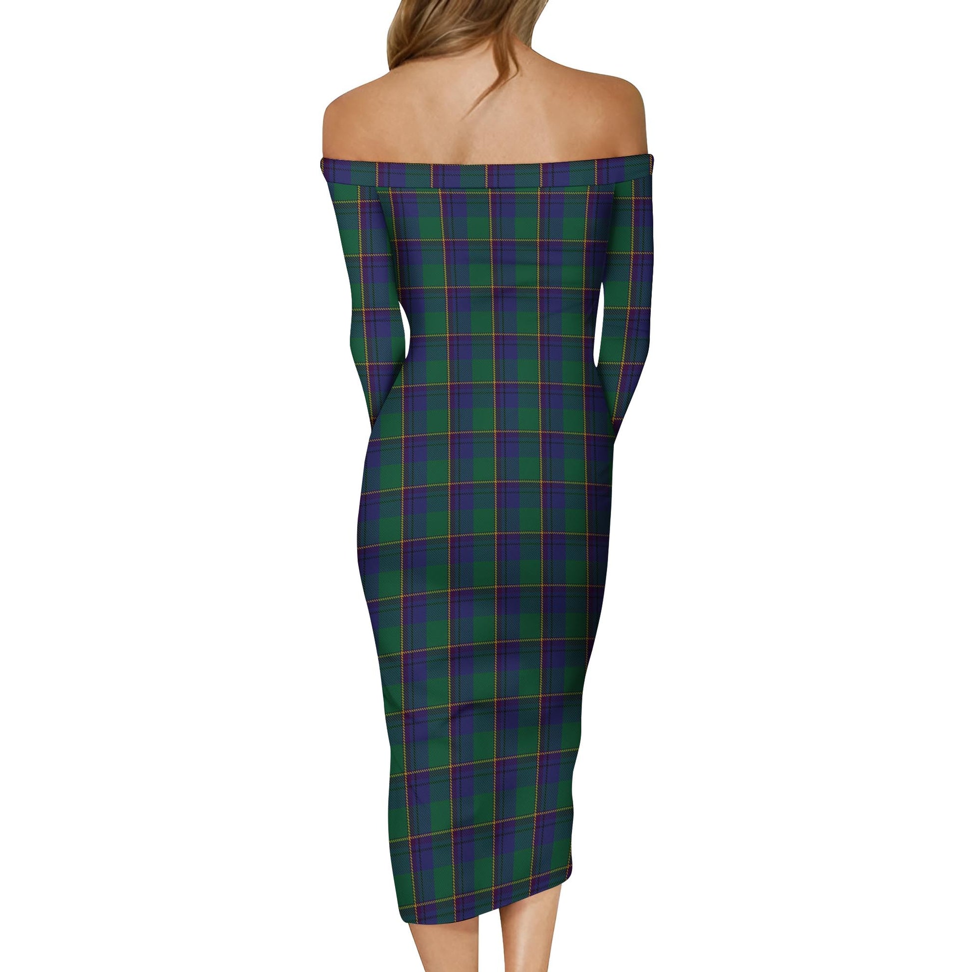 Lowry Tartan Off Shoulder Lady Dress - Tartan Vibes Clothing