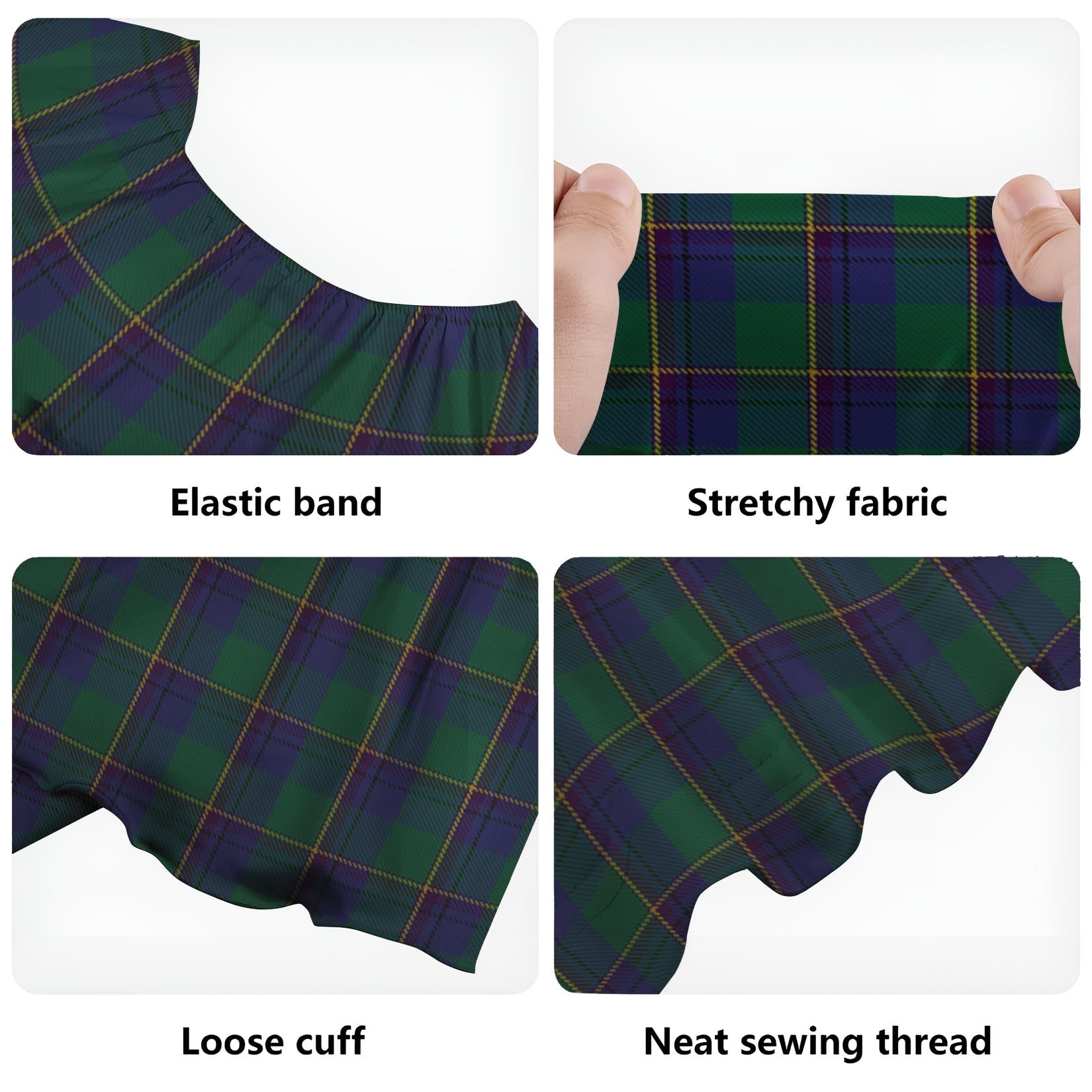Lowry Tartan Off Shoulder Long Dress - Tartan Vibes Clothing