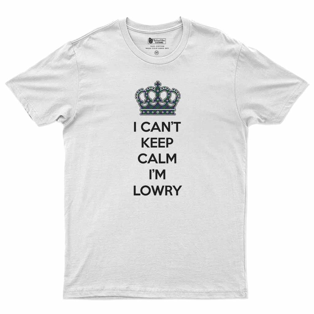 Lowry Can't Keep Calm Men's T-Shirt White - Tartan Vibes Clothing