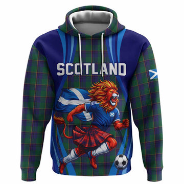 Lowry Scotland Football Tartan Hoodie Lion Mascot Go Scottish Pullover Hoodie - Tartan Vibes Clothing