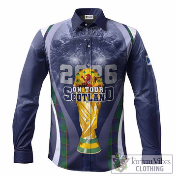 Lowry Scotland Football Tartan Long Sleeve Button Shirts Scotland On Tour Trophy Style