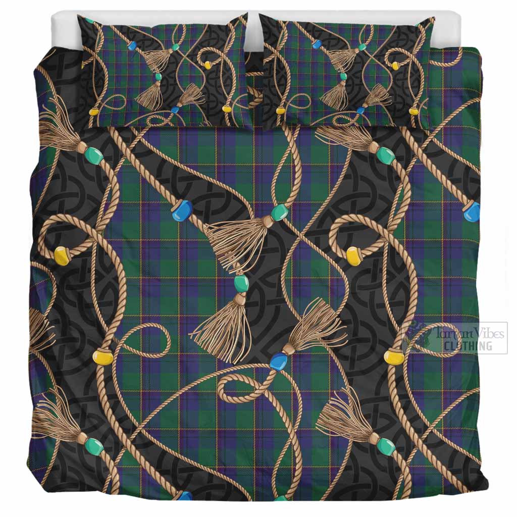 Lowry Scottish Tartan Twisted Ropes Stylized Bedding Set UK Bedding Set UK Super King 104*94 inch - Tartan Vibes Clothing