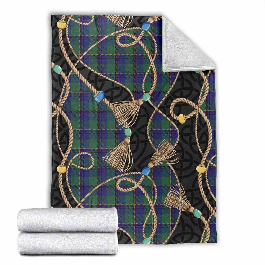 Lowry Scottish Tartan Twisted Ropes Stylized Blanket X-Large 59 x 79 inches 150 x 200 cm - Tartan Vibes Clothing