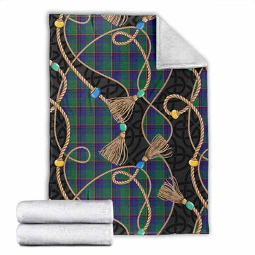 Lowry Scottish Tartan Twisted Ropes Stylized Blanket X-Large 59 x 79 inches 150 x 200 cm - Tartan Vibes Clothing