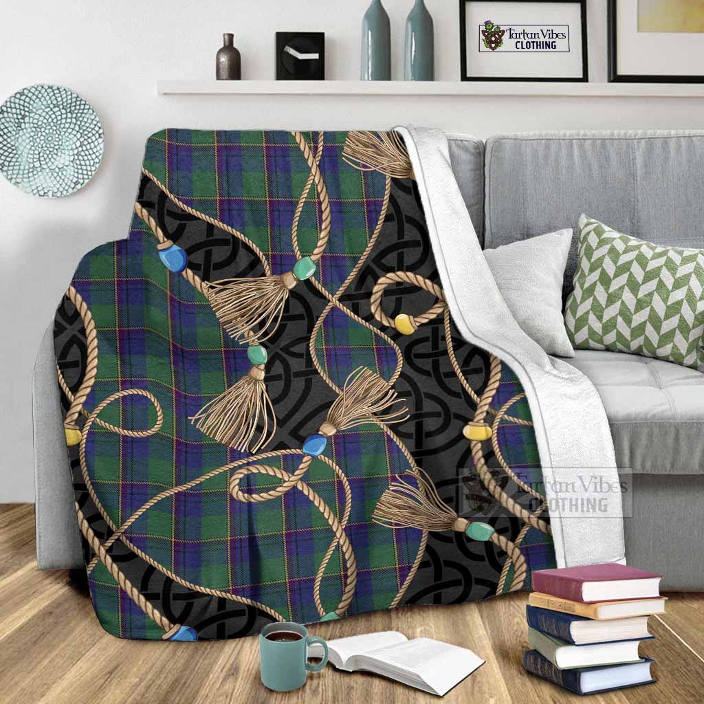 Lowry Scottish Tartan Twisted Ropes Stylized Blanket - Tartan Vibes Clothing