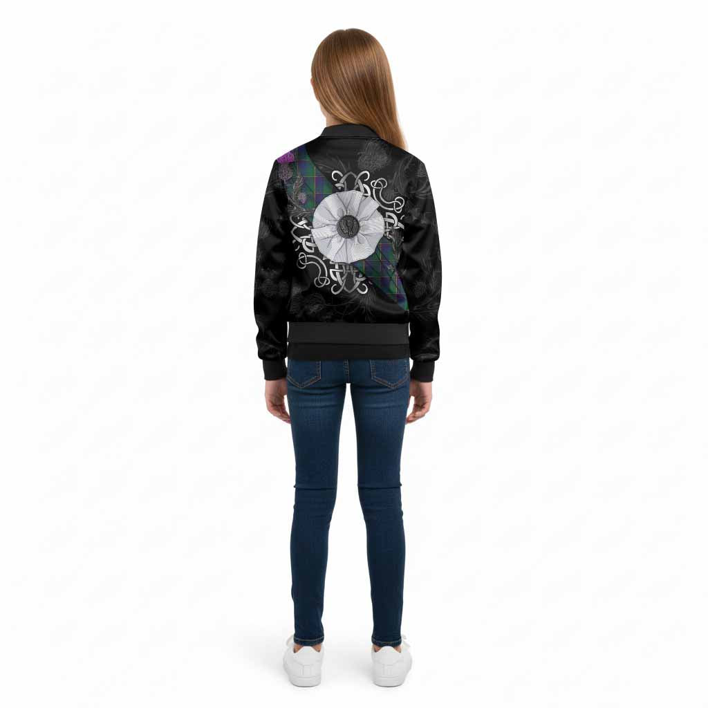 Lowry Tartan Kid Bomber Jacket Jacobite White Rose - Tartan Vibes Clothing
