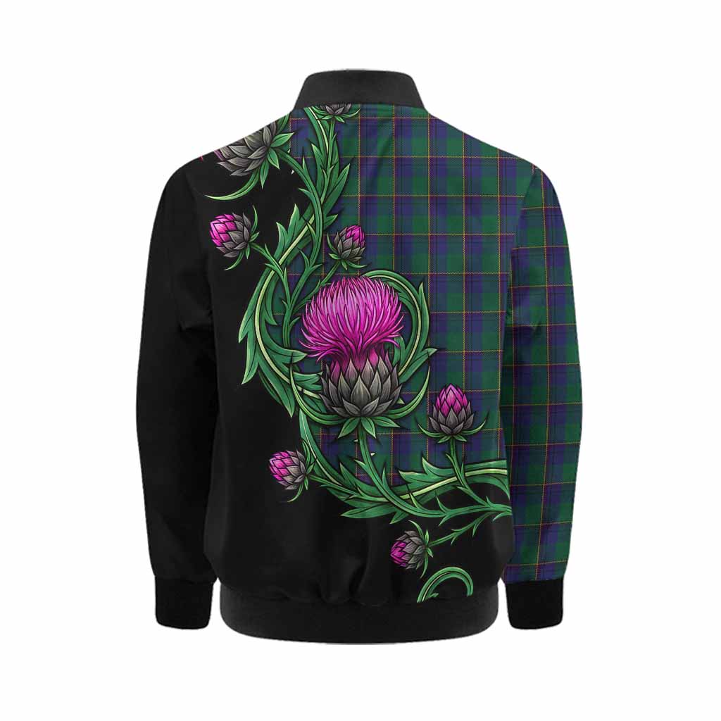 Lowry Tartan Kid Bomber Jacket Resilient Scottish Thistle Kid - Tartan Vibes Clothing