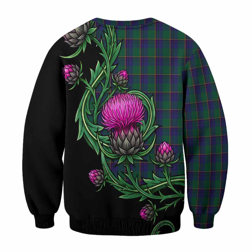 Lowry Tartan Sweatshirt Resilient Scottish Thistle - Tartan Vibes Clothing