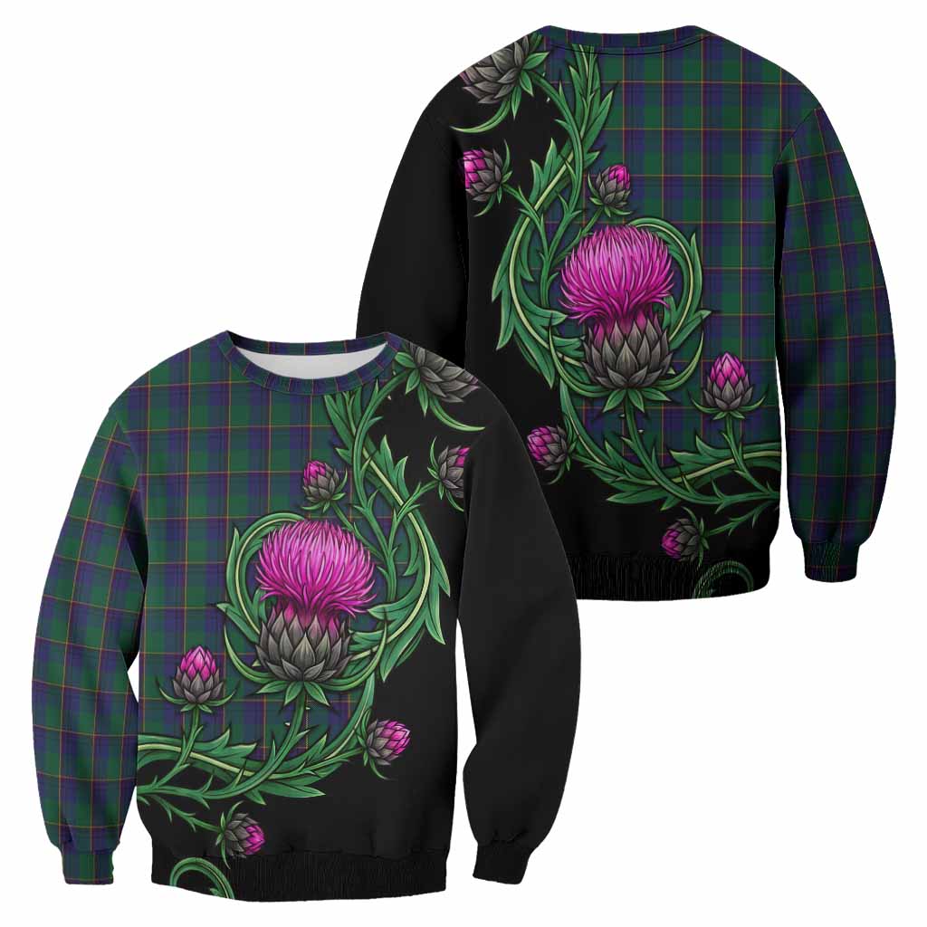 Lowry Tartan Sweatshirt Resilient Scottish Thistle - Tartan Vibes Clothing