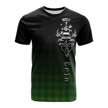 Tartan Vibes Clothing Lucey Irish Clan Cotton T-shirt with Coat of Arms Erin Go Bragh Celtic Inspired