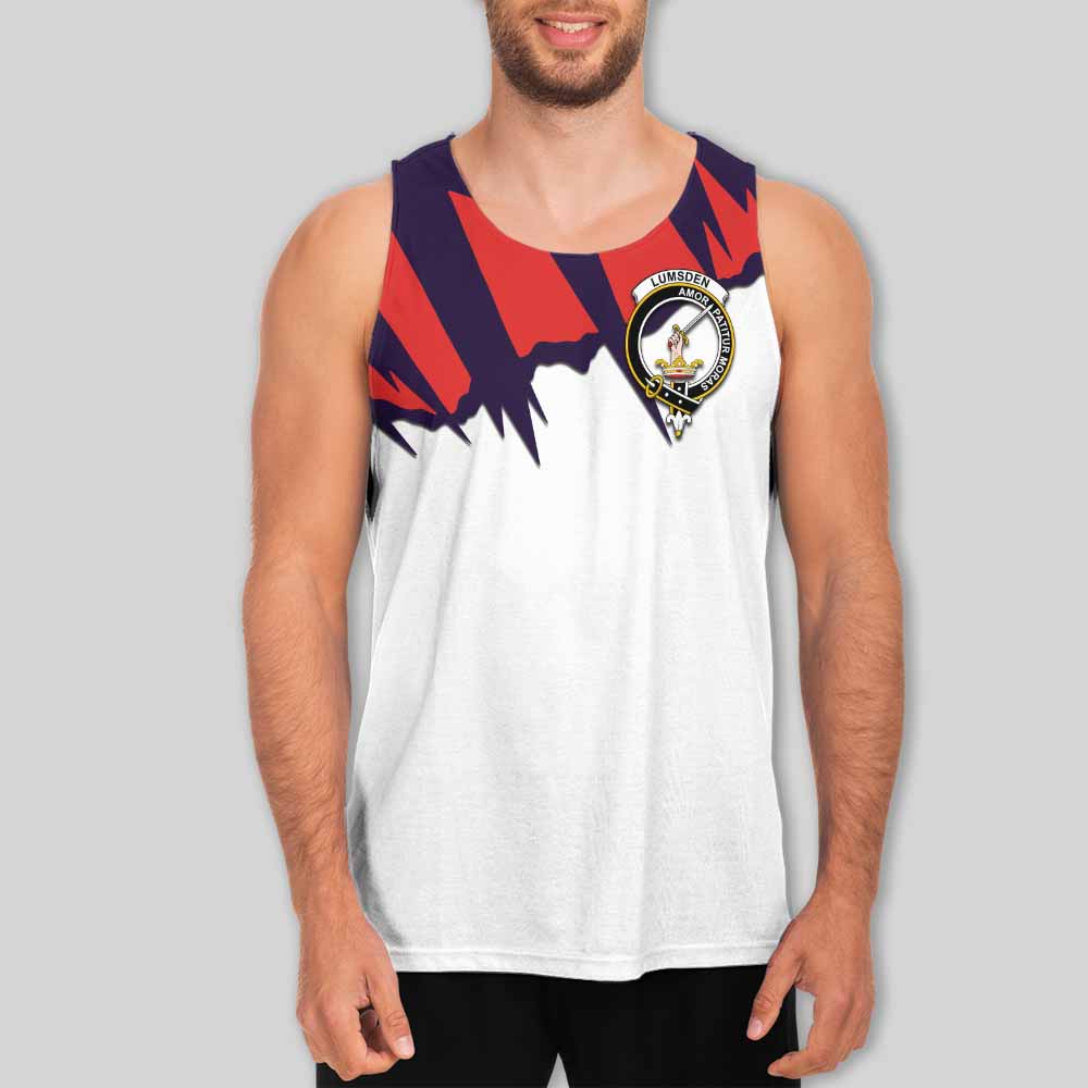 Tartan Vibes Clothing Lumsden Clan Crest Men's Tank Top with Retro Sport Style