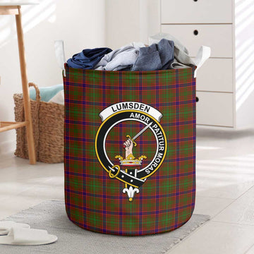 Lumsden Tartan Laundry Basket with Family Crest One Size - Tartanvibesclothing Shop