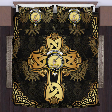 Lumsden Clan Bedding Sets Gold Thistle Celtic Style