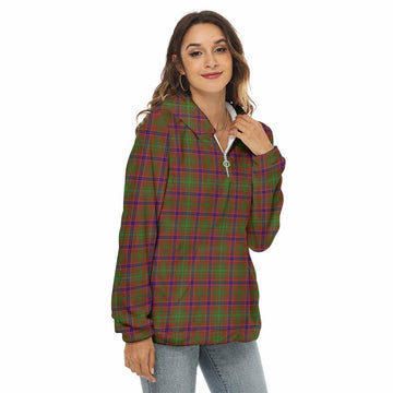 Lumsden Tartan Women's Borg Fleece Hoodie with Half Zip