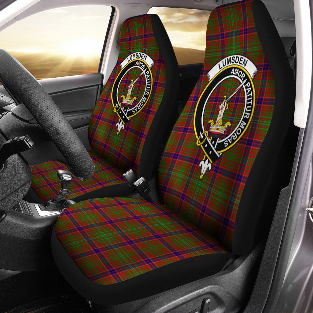 Lumsden Tartan Car Seat Cover with Family Crest One Size - Tartanvibesclothing
