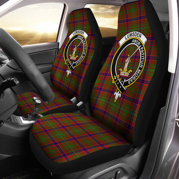 Lumsden Tartan Car Seat Cover with Family Crest One Size - Tartanvibesclothing