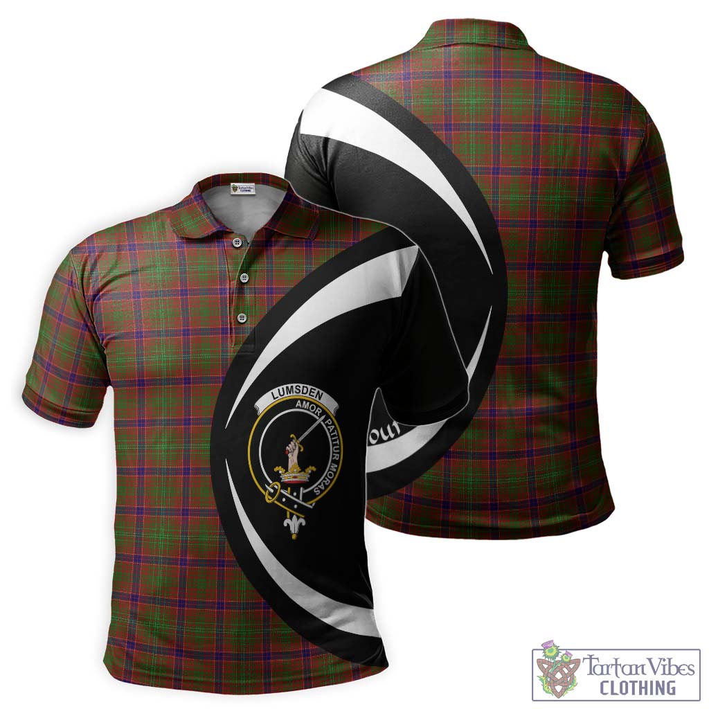 Lumsden Tartan Men's Polo Shirt with Family Crest Circle Style Kid - Tartan Vibes Clothing