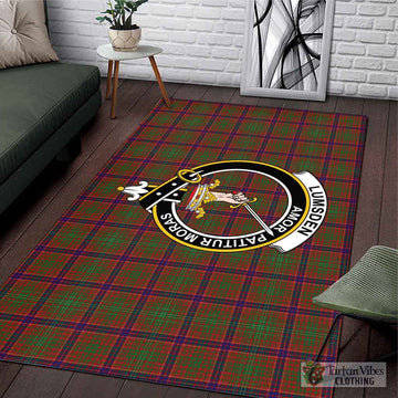 Tartan Vibes Clothing Lumsden Tartan Area Rug with Family Crest