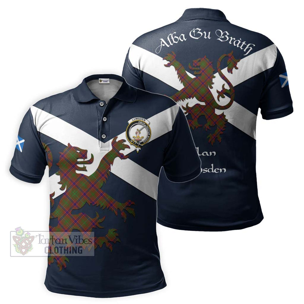 Tartan Vibes Clothing Lumsden Tartan Lion Rampant Polo Shirt – Proudly Display Your Heritage with Alba Gu Brath and Clan Name