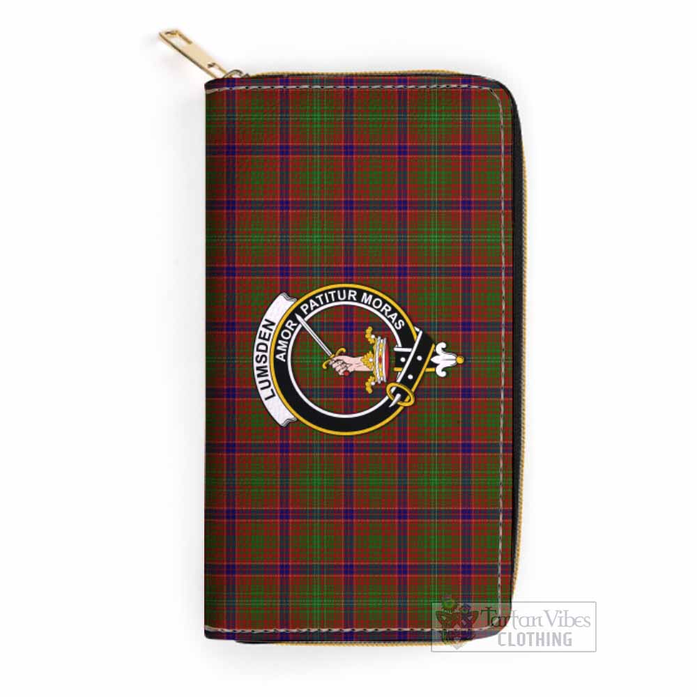 Tartan Vibes Clothing Lumsden Tartan Women's Leather Wallet with Family Crest
