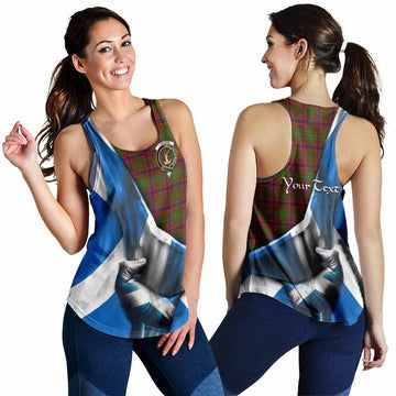 Tartan Vibes Clothing Lumsden Tartan Women's Racerback Tanks with Family Crest Scotland Patriotic Style