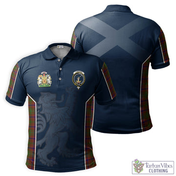 Lumsden Tartan Men's Polo Shirt with Family Crest and Lion Rampant Vibes Sport Style