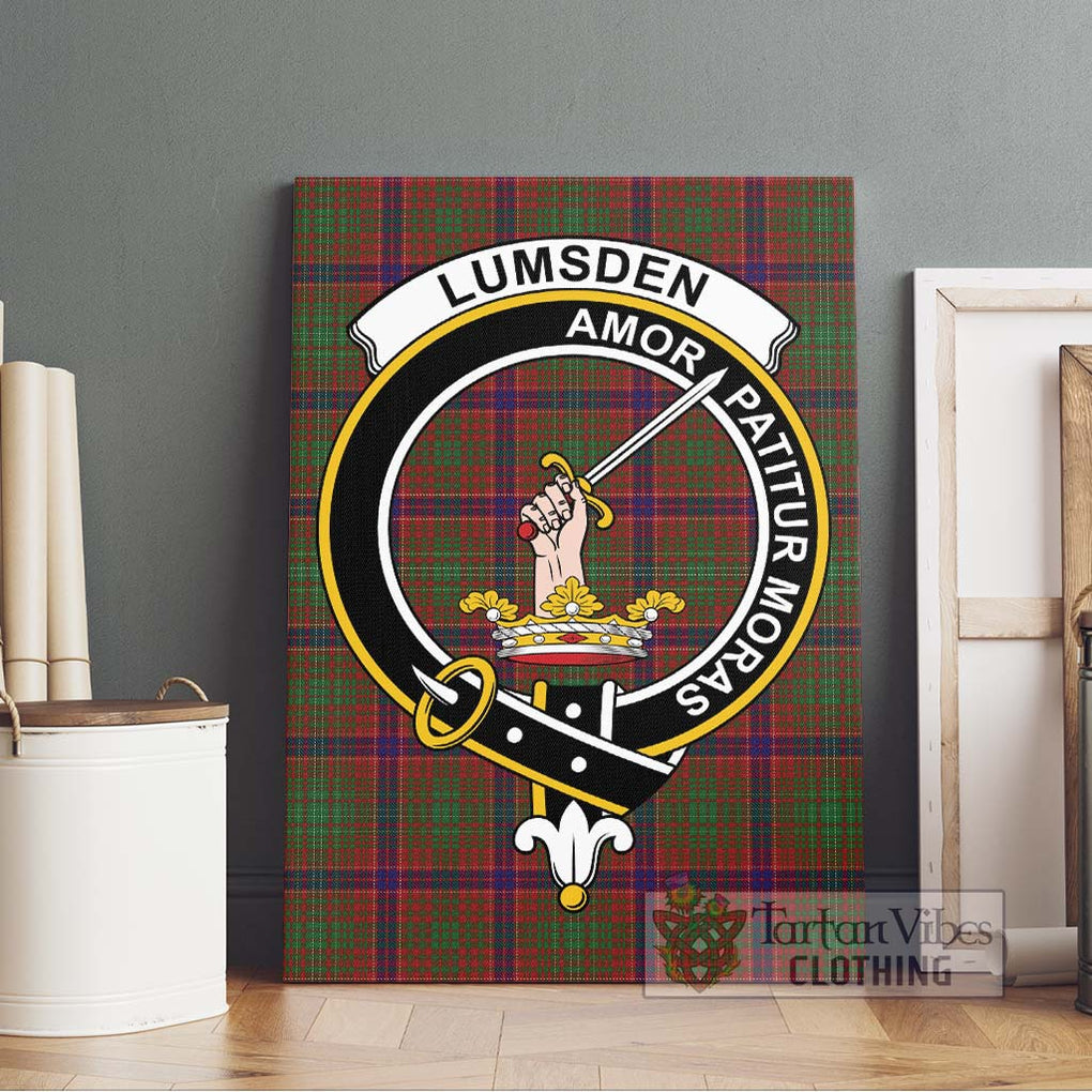 Lumsden Tartan Canvas Print Wall Art with Family Crest Without Frame - Tartan Vibes Clothing