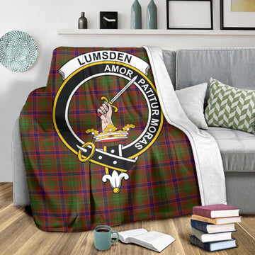 Lumsden Tartan Blanket with Family Crest
