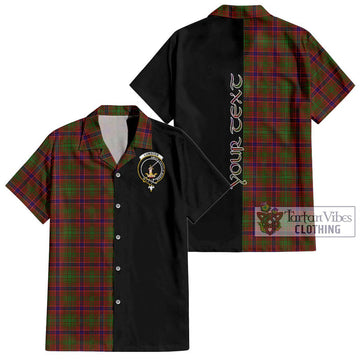 Lumsden Tartan Short Sleeve Button Shirt with Family Crest and Half Of Me Style Kid - Tartanvibesclothing Shop
