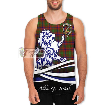 Lumsden Tartan Men's Tank Top with Alba Gu Brath Regal Lion Emblem Men - Tartanvibesclothing Shop