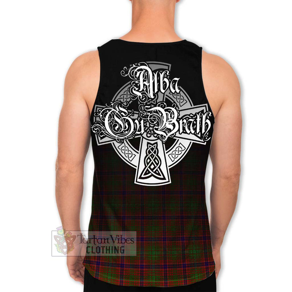 Tartan Vibes Clothing Lumsden Tartan Men's Tank Top Featuring Alba Gu Brath Family Crest Celtic Inspired