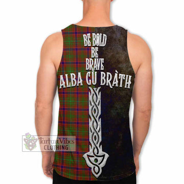 Lumsden Tartan Family Crest Men's Tank Top Alba Gu Brath Be Brave Lion Ancient Style